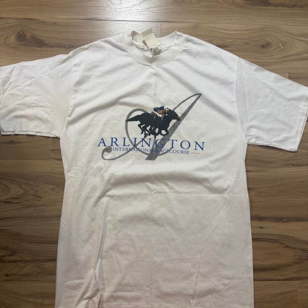 Vintage 90s single stitch Arlington International Racecourse Size xl Deadstock